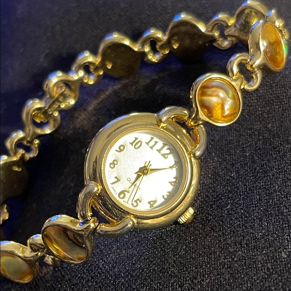 Gold and Brown Women's Bracelet Watch